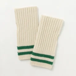 ROTOTO / Striped Seamless Hand Warmer Merino Lamb Wool