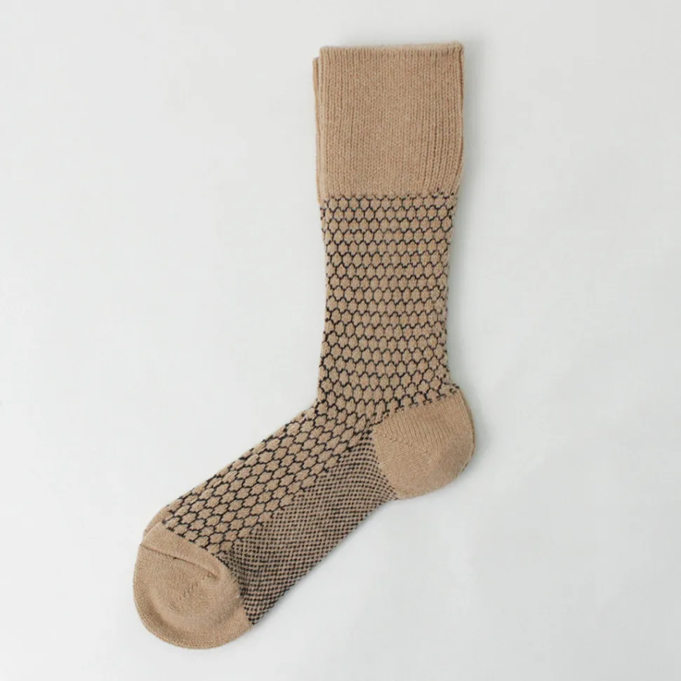 ROTOTO / Woolen Jacquard Crew Socks Popcorn