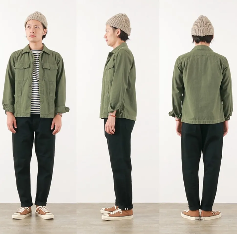 SANCA / Black denim tapered 5P trousers