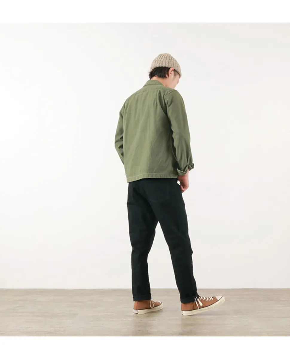 SANCA / Black denim tapered 5P trousers