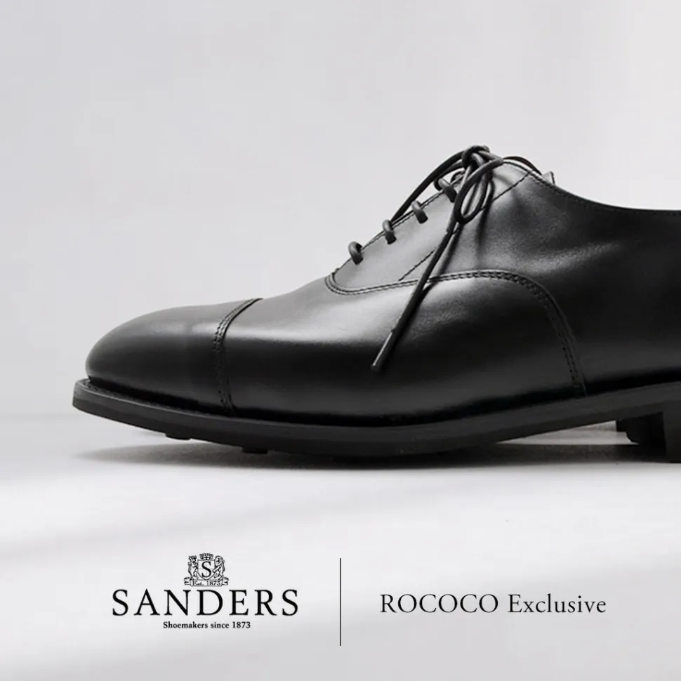 SANDERS / Cap Toe Oxford Leather Shoes - Exclusive Model