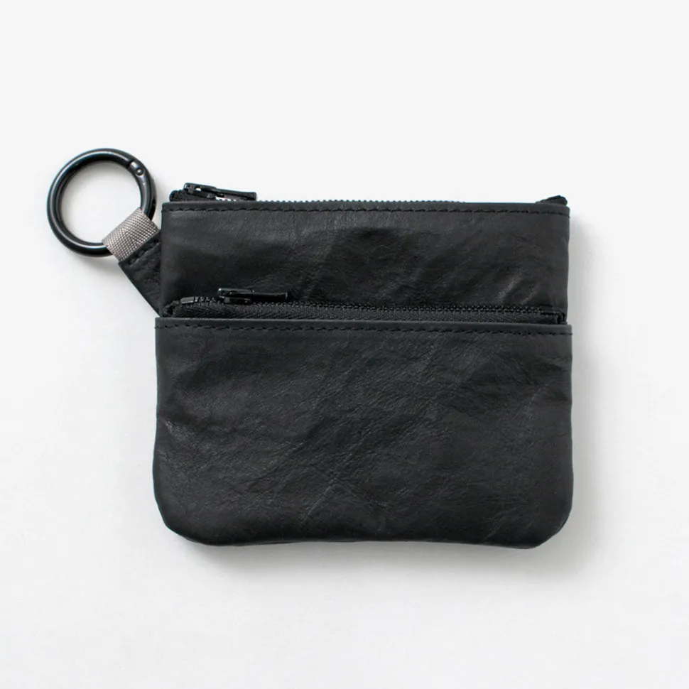 SENTI / Dyneema Leather Double Zipper Pouch