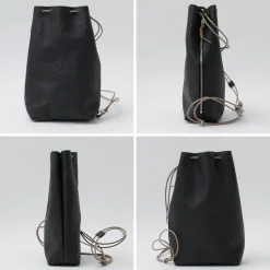 SENTI / Dyneema Leather Drawstring Bag L