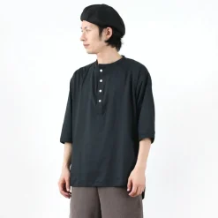 SLOW HANDS / Henry Neck Combi T-Shirt