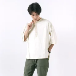 SLOW HANDS / Henry Neck Combi T-Shirt
