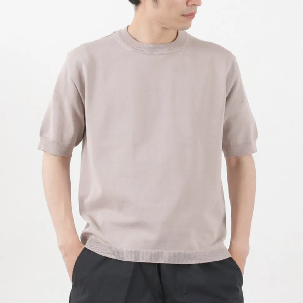 SOGLIA / Cotton Fitted Seamless Knit Tee