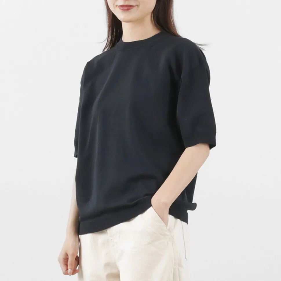 SOGLIA / Cotton Fitted Seamless Knit Tee