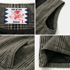 SON OF THE CHEESE / Check Wool Vest