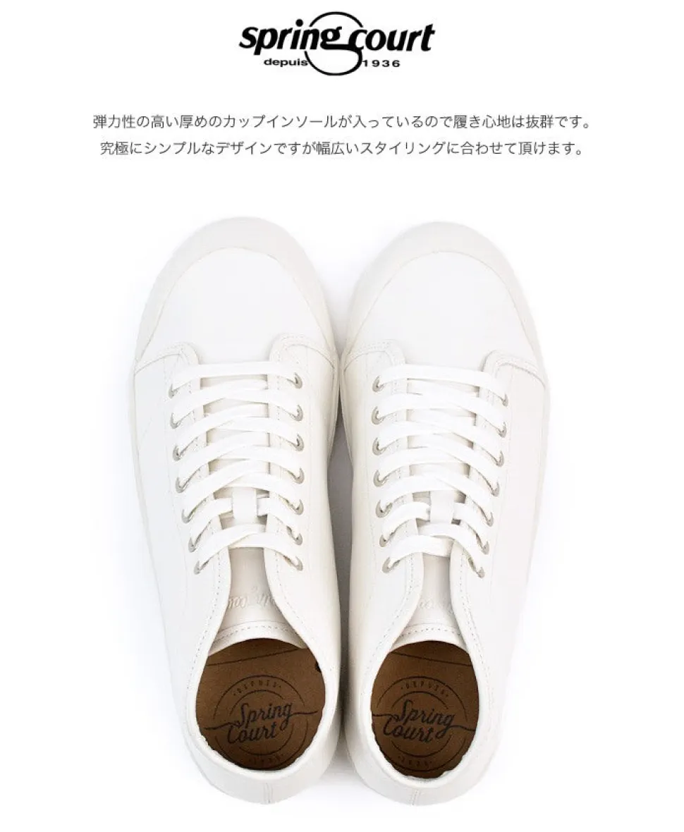 SPRING COURT / B2 Mid Cut Leather Sneakers