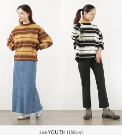 THE FOX / Fox Striped Crew Neck Long Sleeve T-Shirt