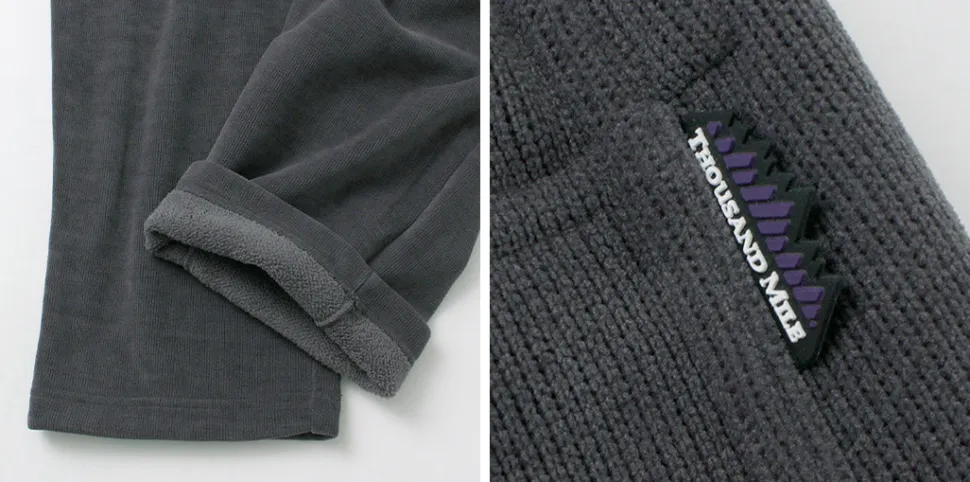 THOUSAND MILE / Knit Fleece Mock & Long Pants Setup
