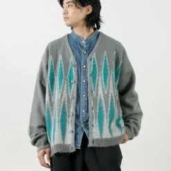 TOWN CRAFT / Vintage Pattern Shaggy Cardigan