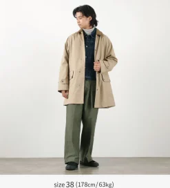TRADITIONAL WEATHERWEAR / High Density Fabric Corduroy Collar Coat