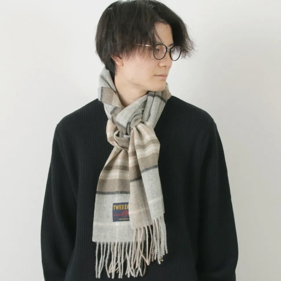 TWEED MILL / Lambs Wool Plaid Scarf