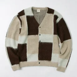 UNDYED / Jacquard Blush Cardigan Andaid Superfine Peruvian Alpaca