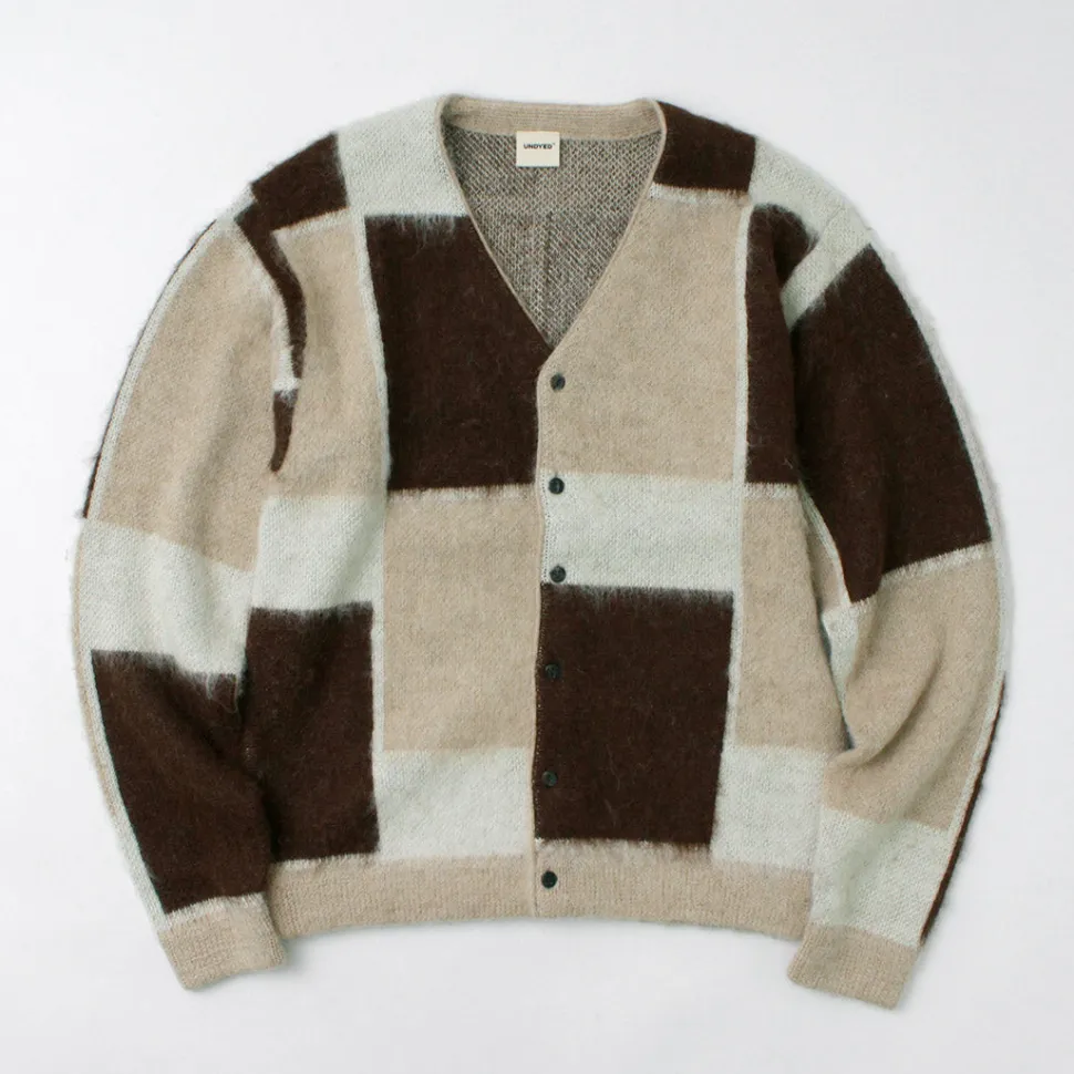 UNDYED / Jacquard Blush Cardigan Andaid Superfine Peruvian Alpaca