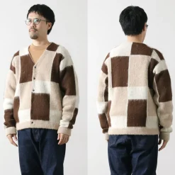 UNDYED / Jacquard Blush Cardigan Andaid Superfine Peruvian Alpaca