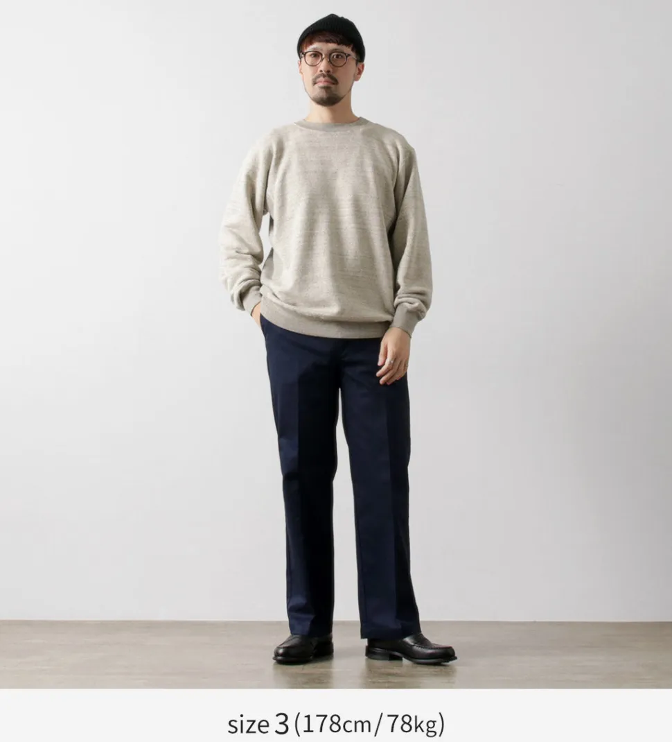 UNDYED / Lined Crew Neck Sweatshirt Colored Organic Cotton