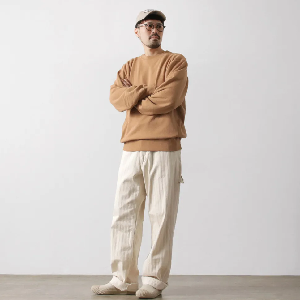 UNDYED / Lined Crew Neck Sweatshirt Colored Organic Cotton