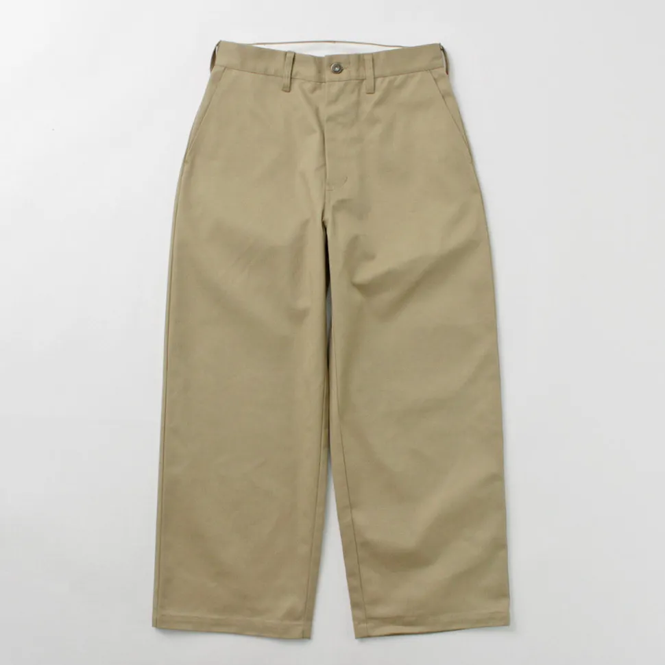 UNIVERSAL OVERALL / Heritage T/C Volume Trousers STONE CARVERE