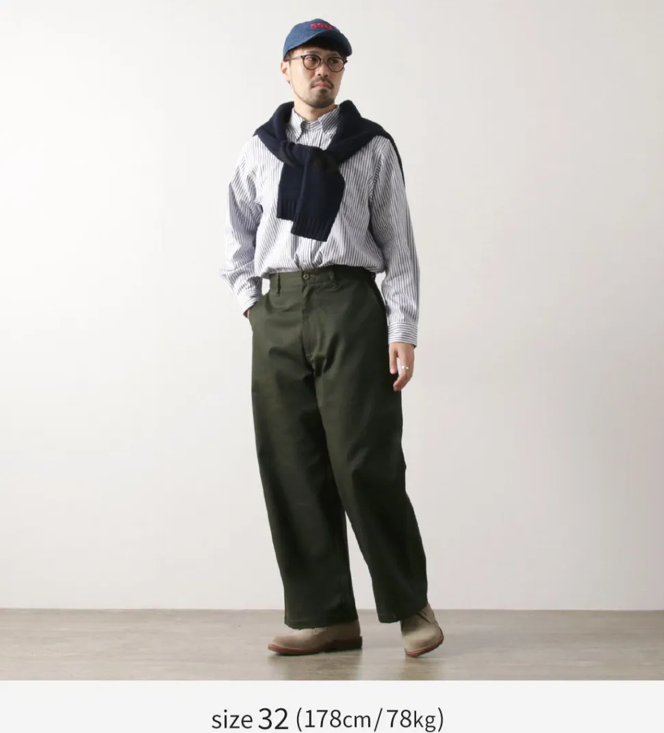 UNIVERSAL OVERALL / Heritage T/C Volume Trousers STONE CARVERE