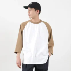 WALLA WALLA SPORT / 7/10 Sleeve 2 Tone Baseball T-Shirt
