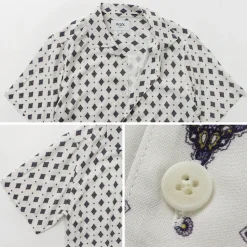 WAX LONDON / Didcot Short Sleeve Shirt Ditsy Tile