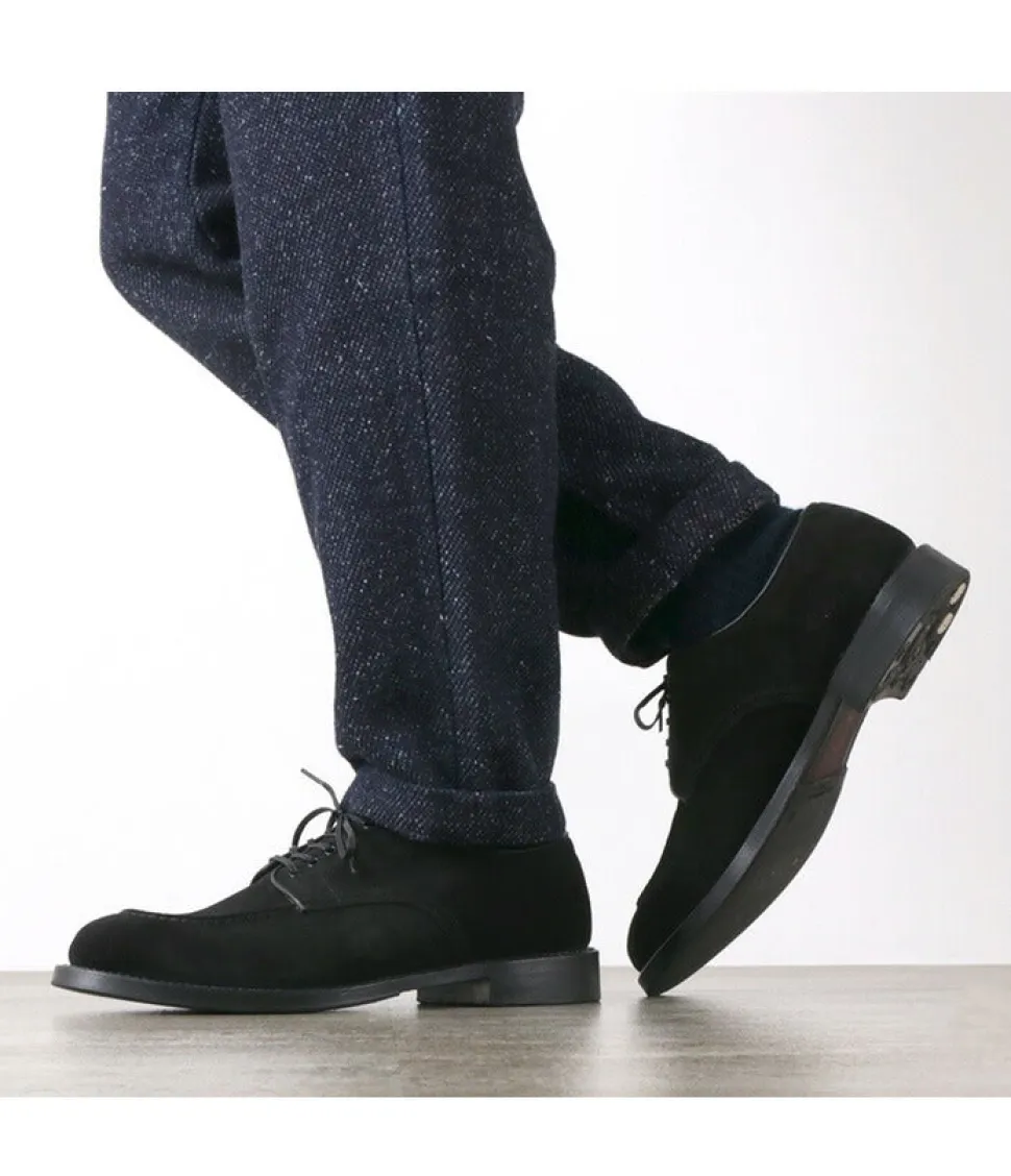 WHEELROBE / 15078S Heavy Stitching Moc Toe Suede Shoes