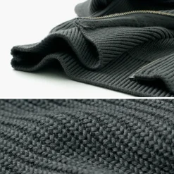YONETOMI NEW BASIC / Extra Fine Wool Ribbed Knit Blouson