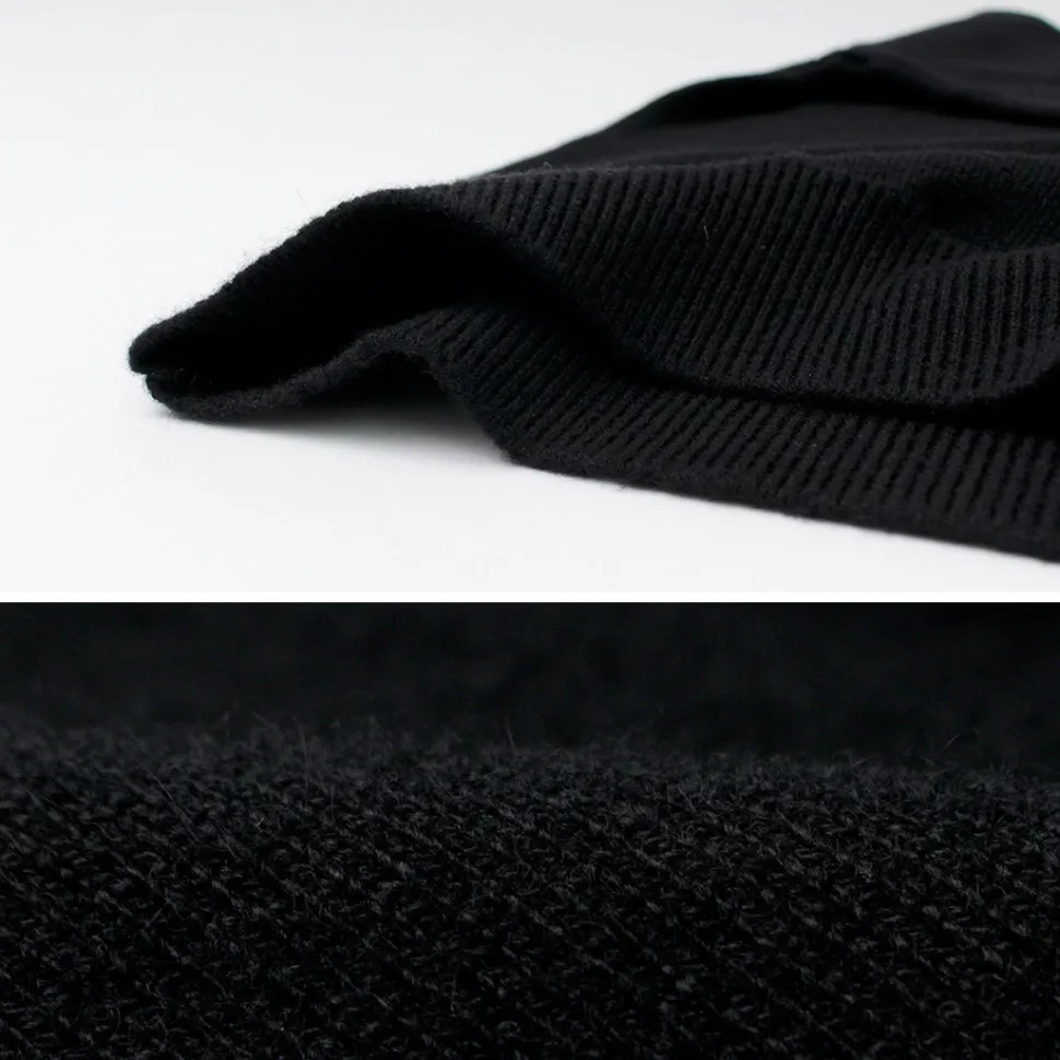 YONETOMI NEW BASIC / Rigid Cashmere Knit Pullover Garment Dyed