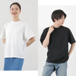 YONETOMI NEW BASIC / Side Round body knitted T-shirt